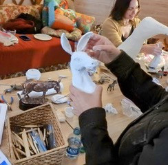 create a donkey sculpture in a barn with the donkey
full day 7 hours